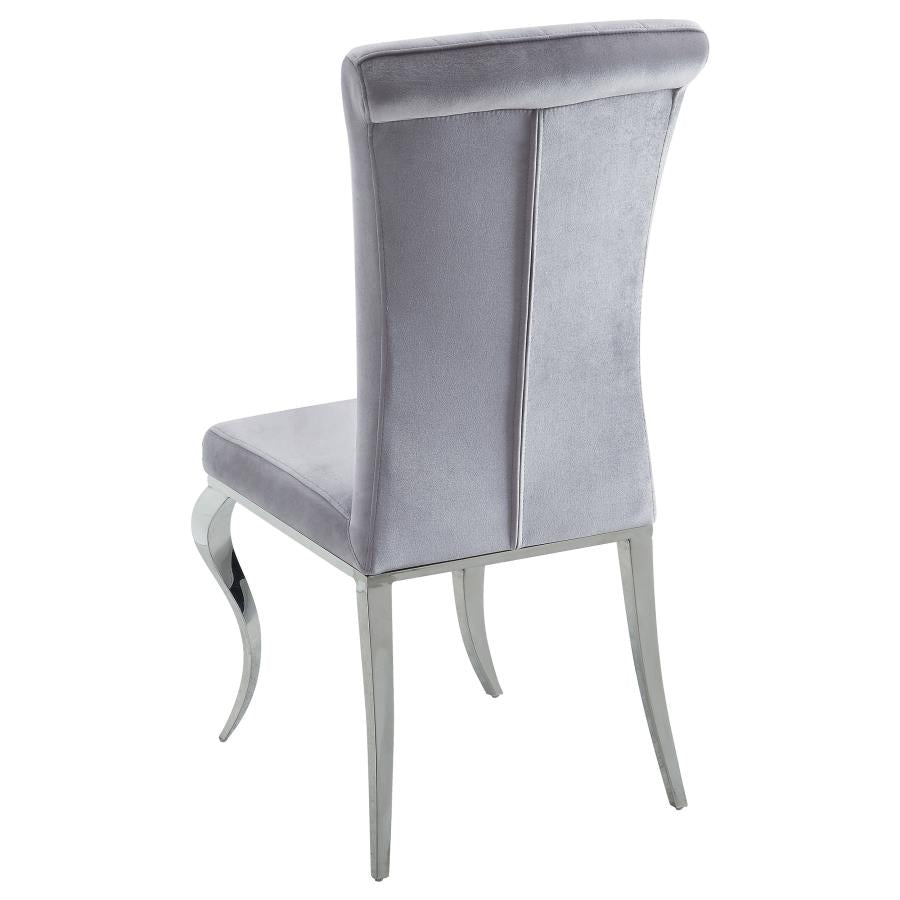 Ellie 5-piece Mirrored Pedestal Dining Table Set