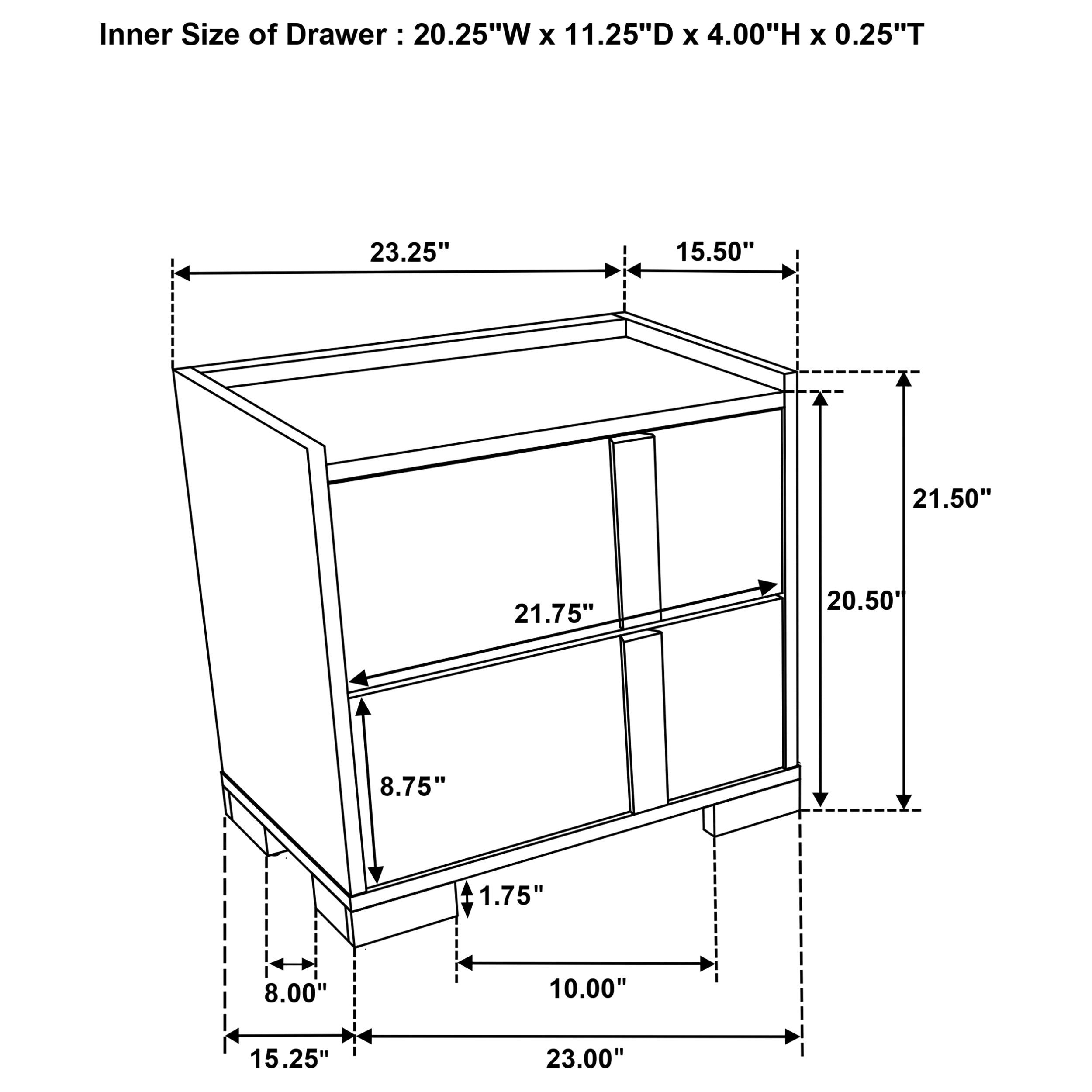 Hyland Dresser with Mirror, Chest, Nightstand and Mirror with Natural