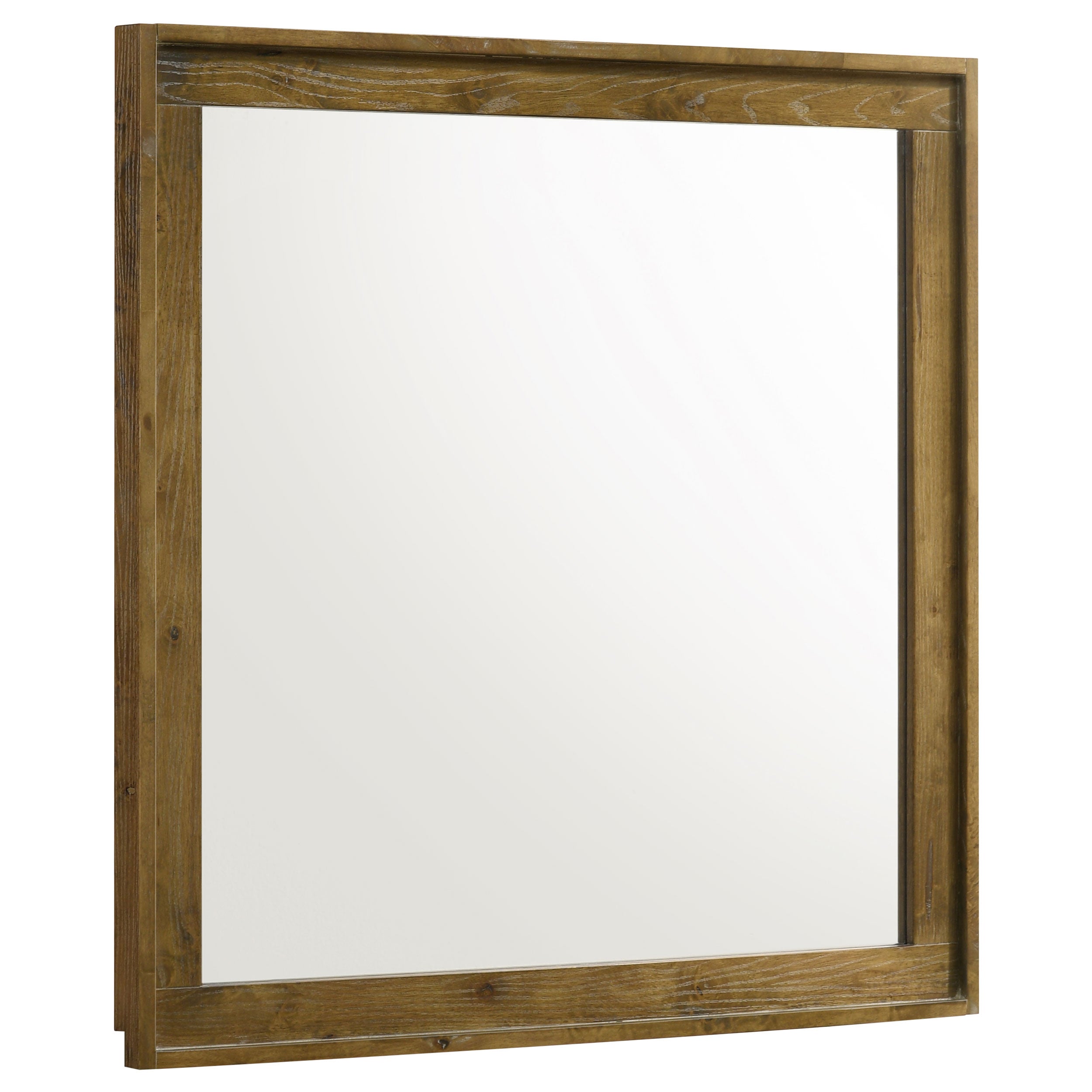 Henderson Medium Oak Dresser with Mirror, Chest, Nightstand and Mirror
