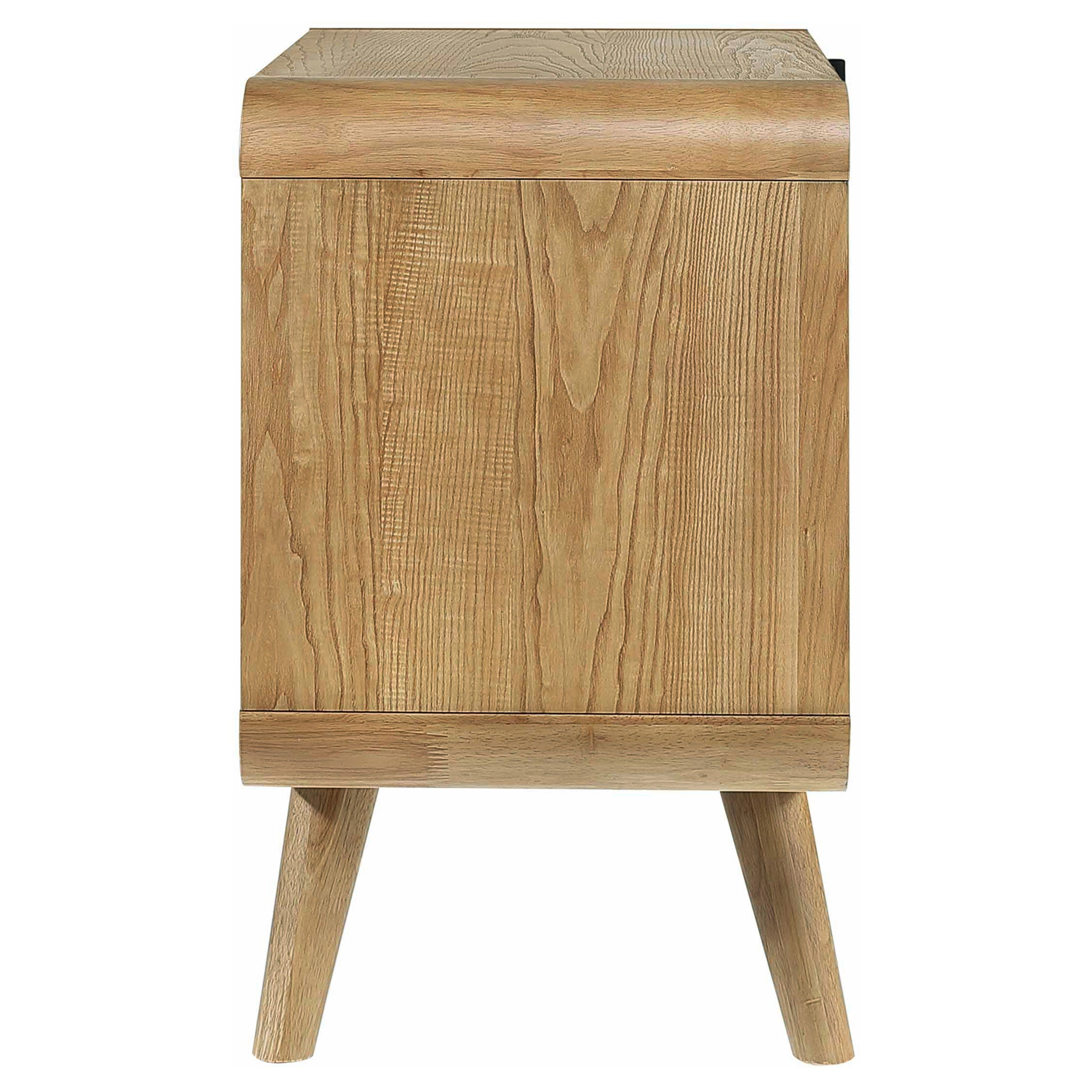 Robyn Light Ash Dresser with Mirror, Chest, Nightstand and Mirror with Natural