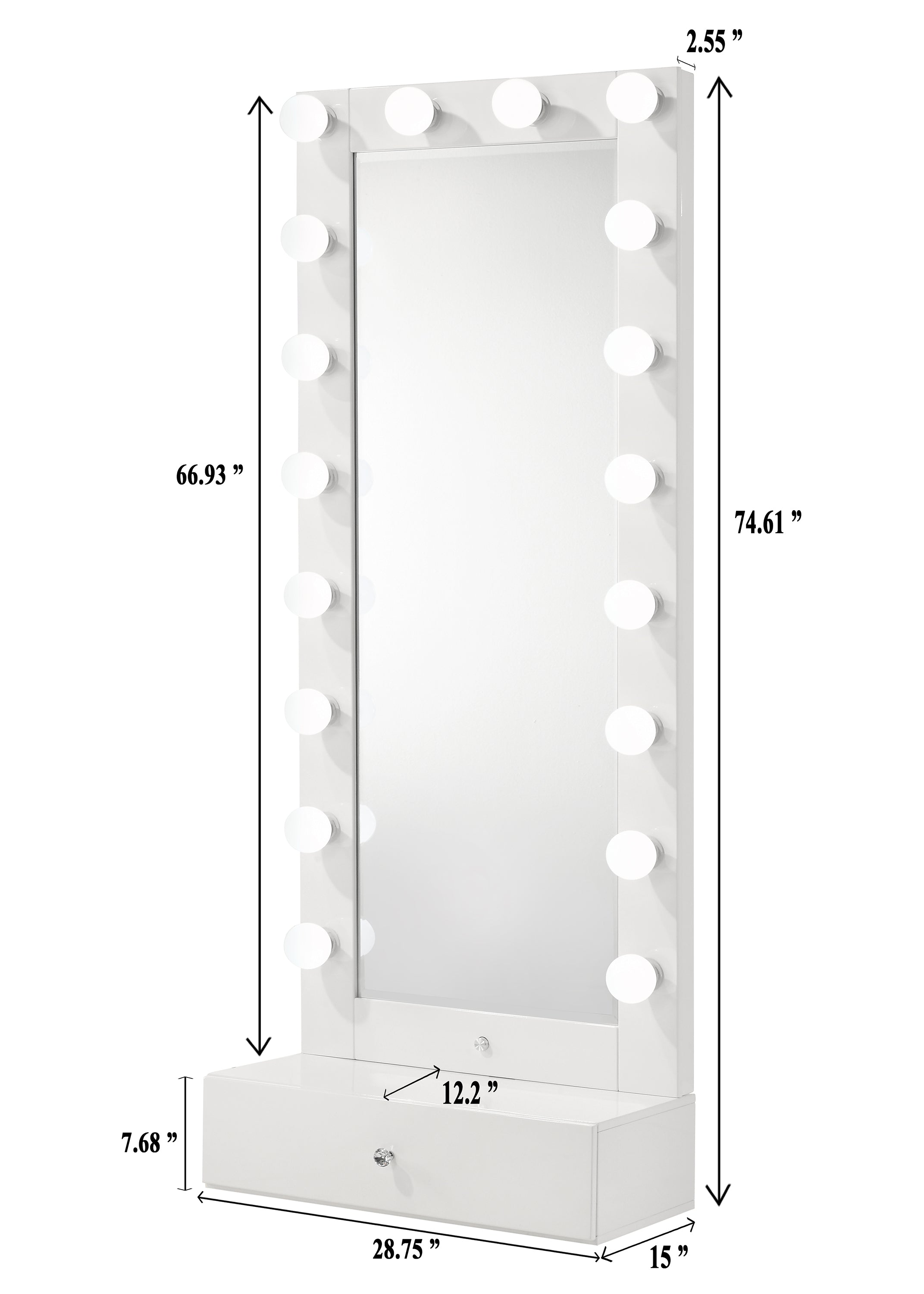LUXO Vanity Set – White