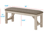 Maribelle Chalk Grey Table Height 5-Piece Dining Set