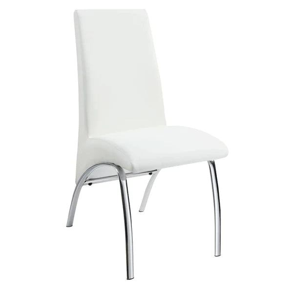 Carmelo X-shaped Dining Set Chrome and Clear