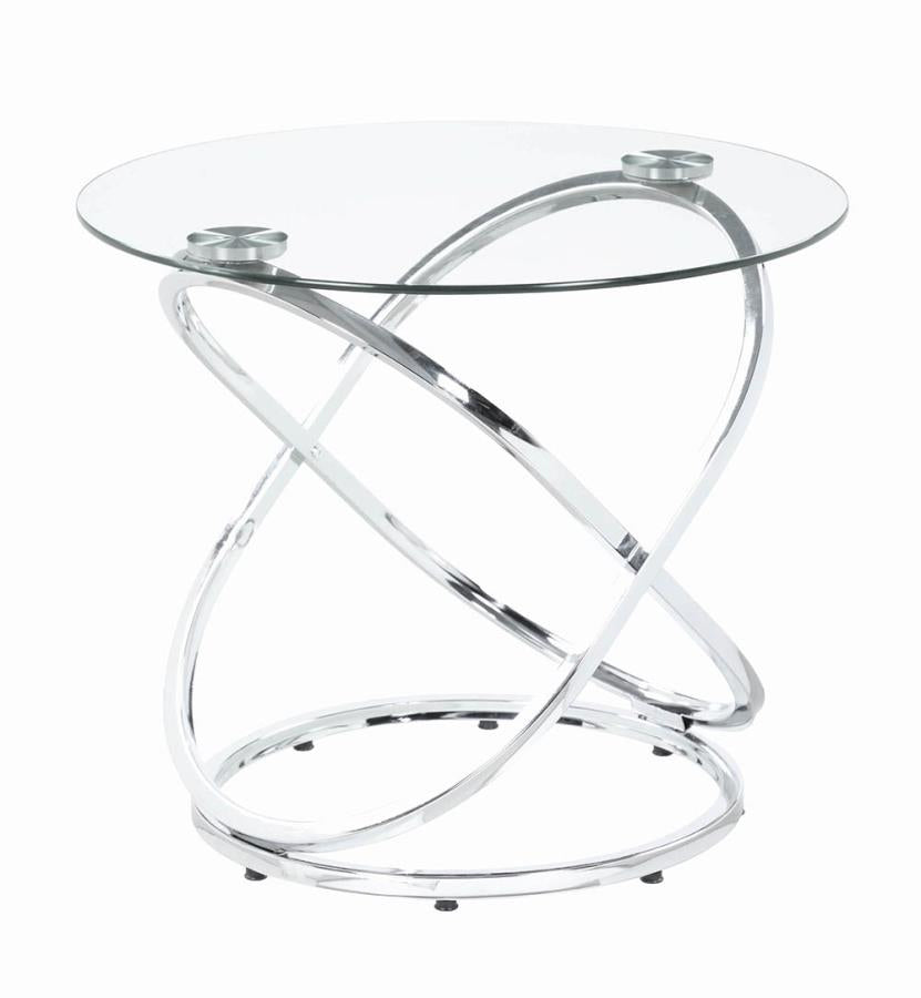 3-piece Occasional Set Chrome and Clear