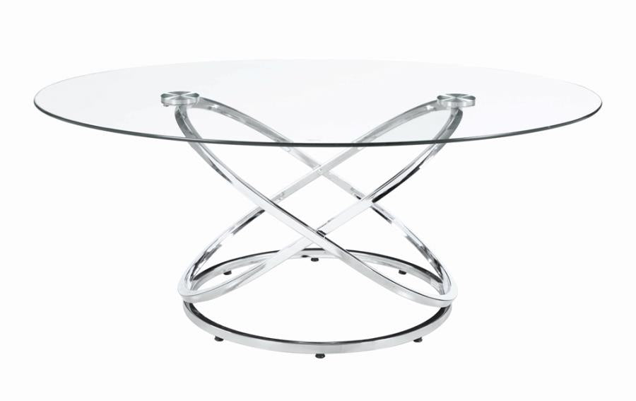 3-piece Occasional Set Chrome and Clear
