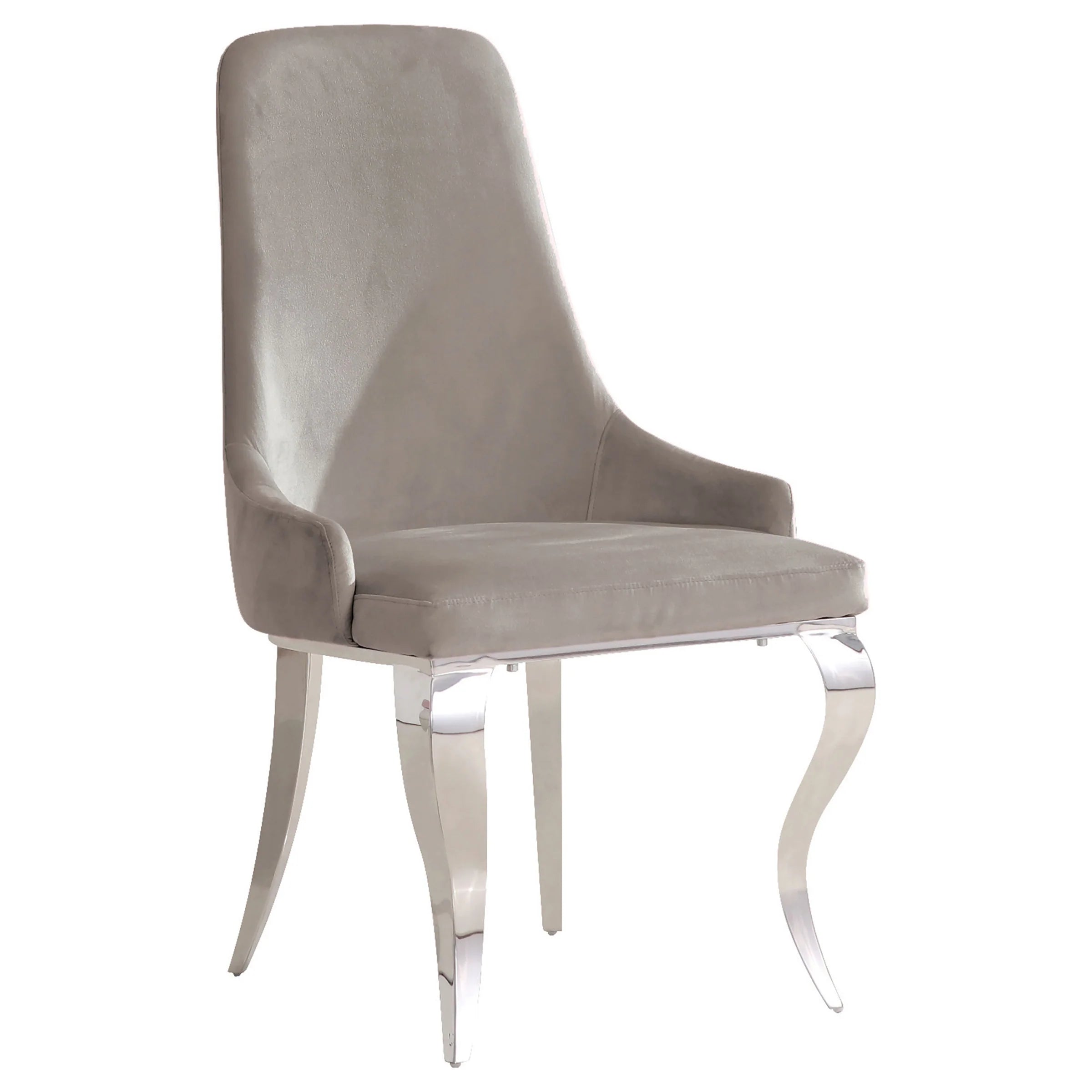 Antoine Collection Rectangle White/Chrome Dining Set with 6 Arm Chairs