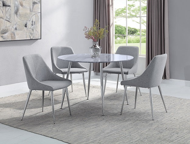 Tola Grey 5 Pcs Round Dining Set
