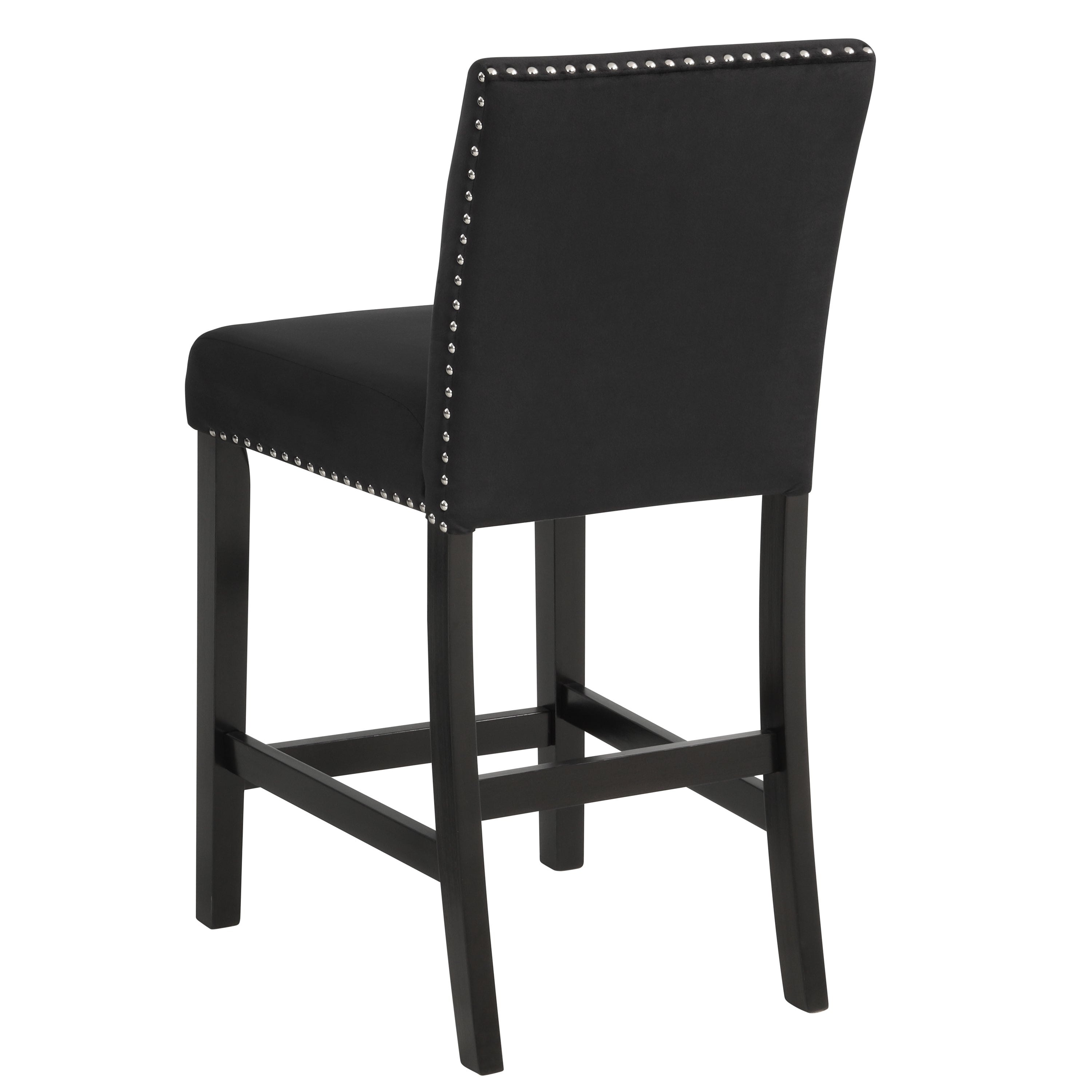 Lennon Black Velvet Counter Height 5-Piece Dinette Set