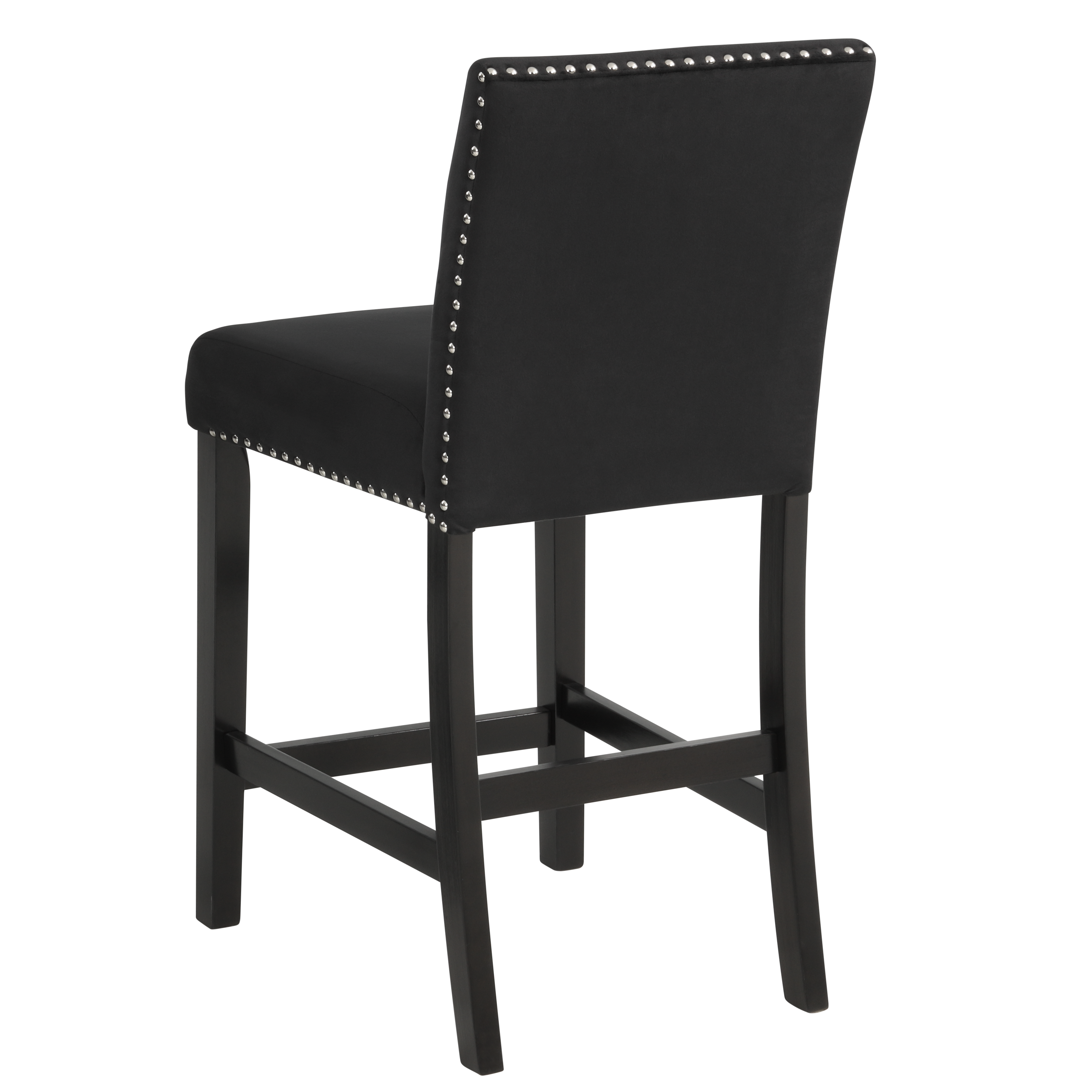 Lennon Black Velvet Counter Height 5-Piece Dinette Set
