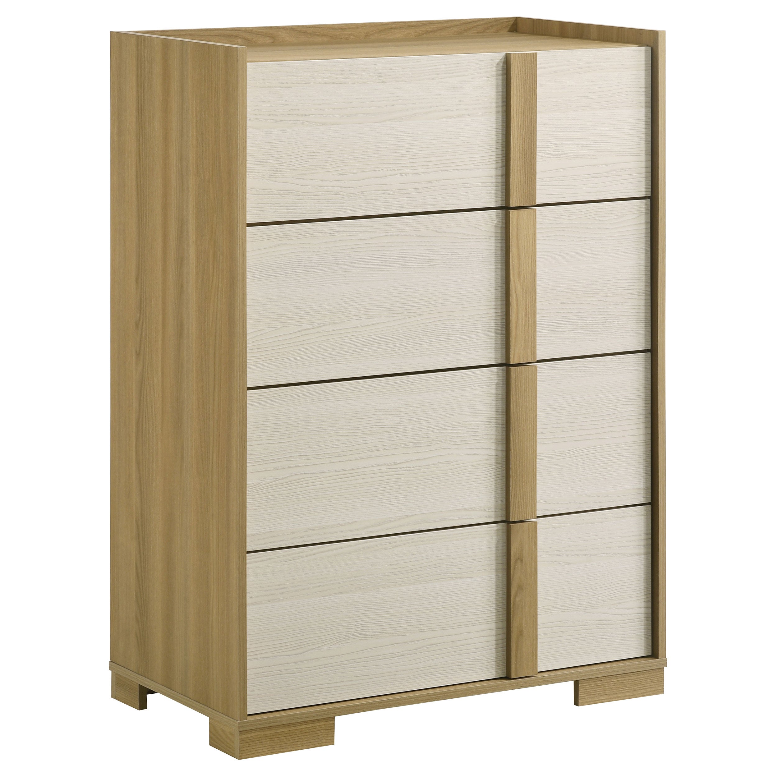 Hyland Dresser with Mirror, Chest, Nightstand and Mirror with Natural