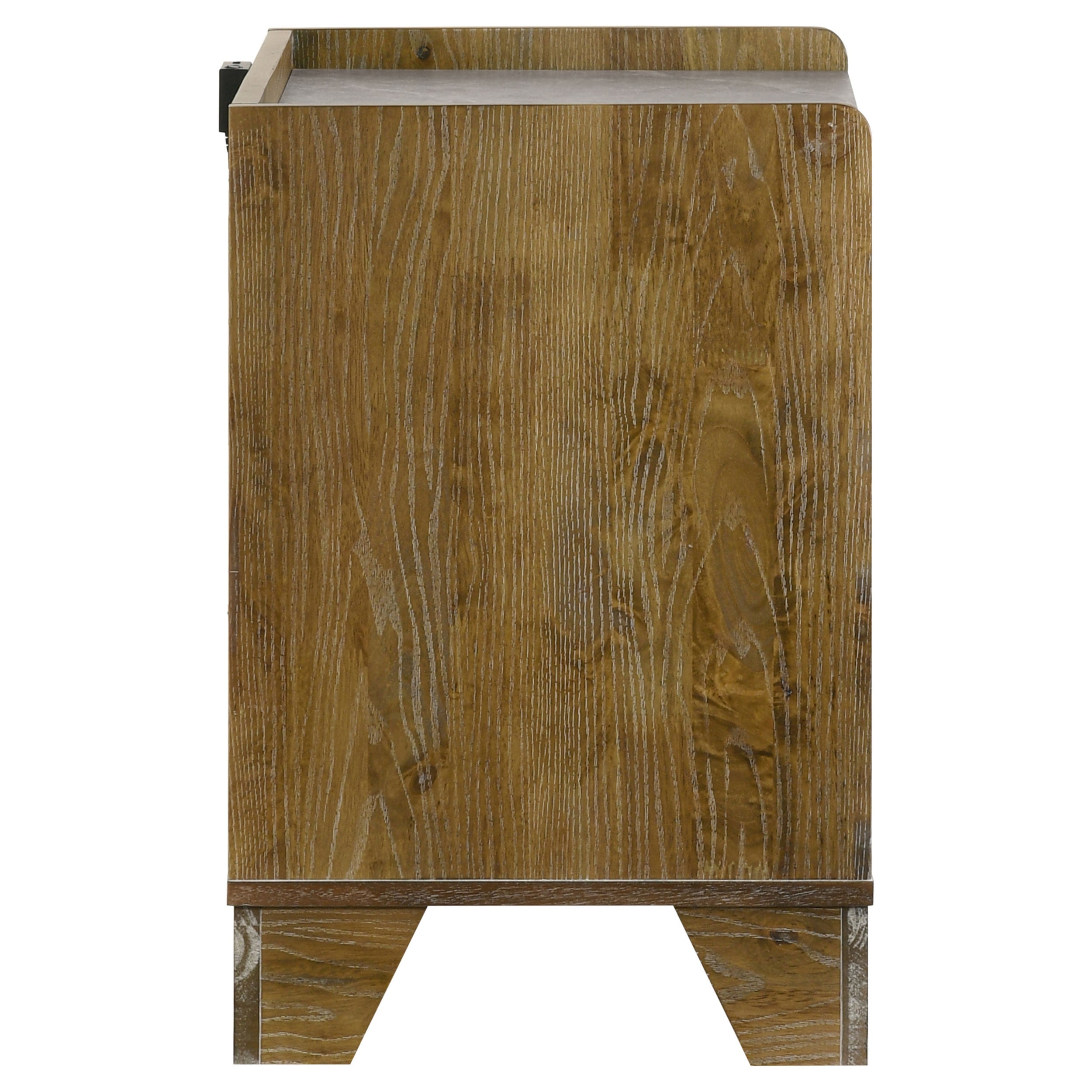 Henderson Medium Oak Dresser with Mirror, Chest, Nightstand and Mirror