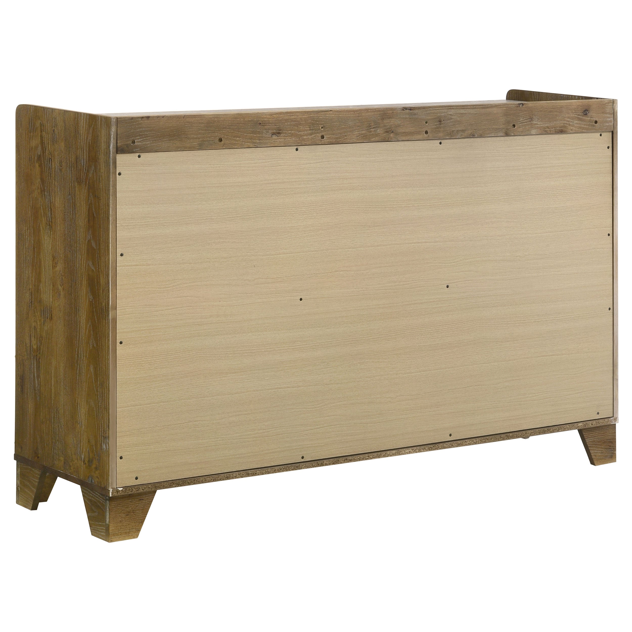 Henderson Medium Oak Dresser with Mirror, Chest, Nightstand and Mirror