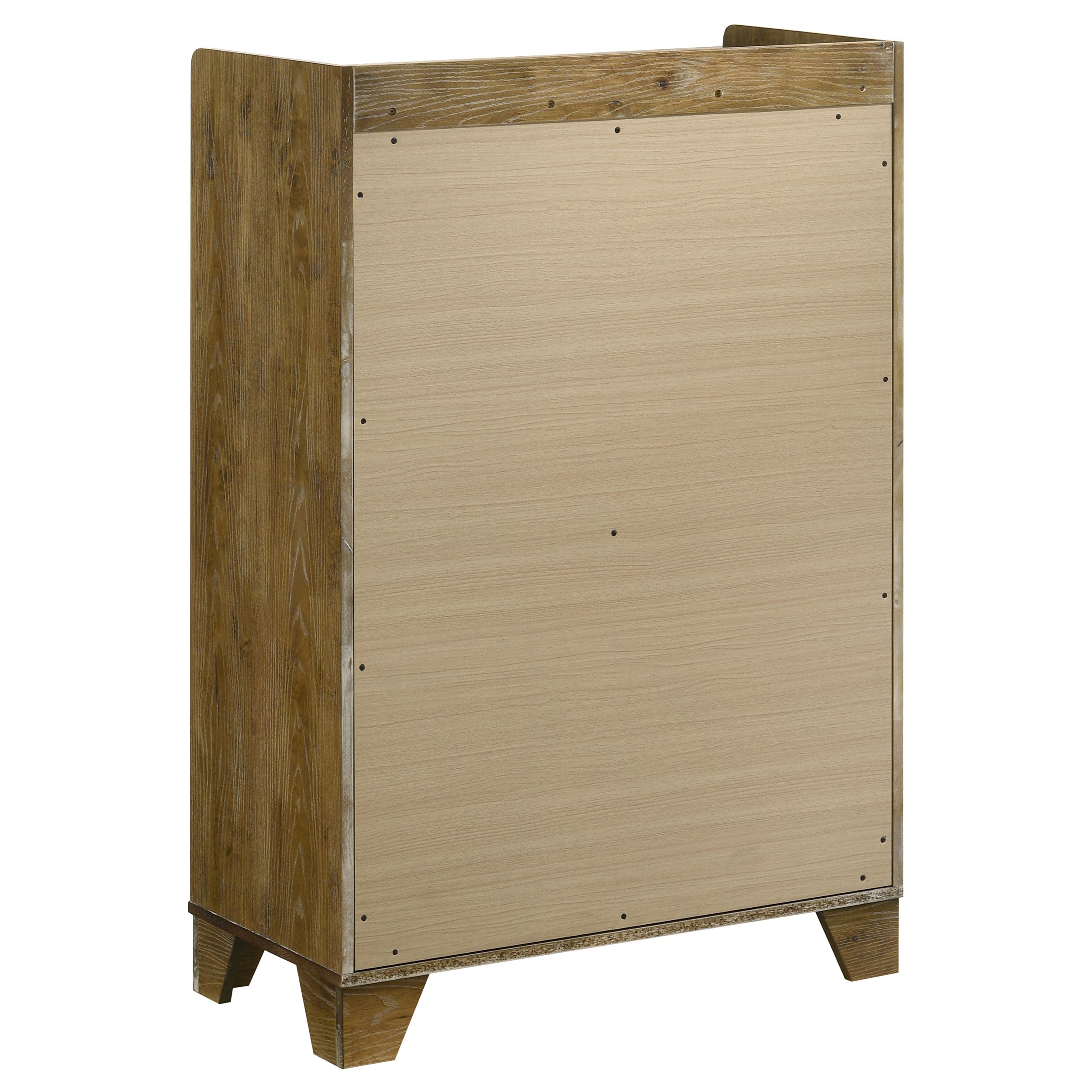 Henderson Medium Oak Dresser with Mirror, Chest, Nightstand and Mirror
