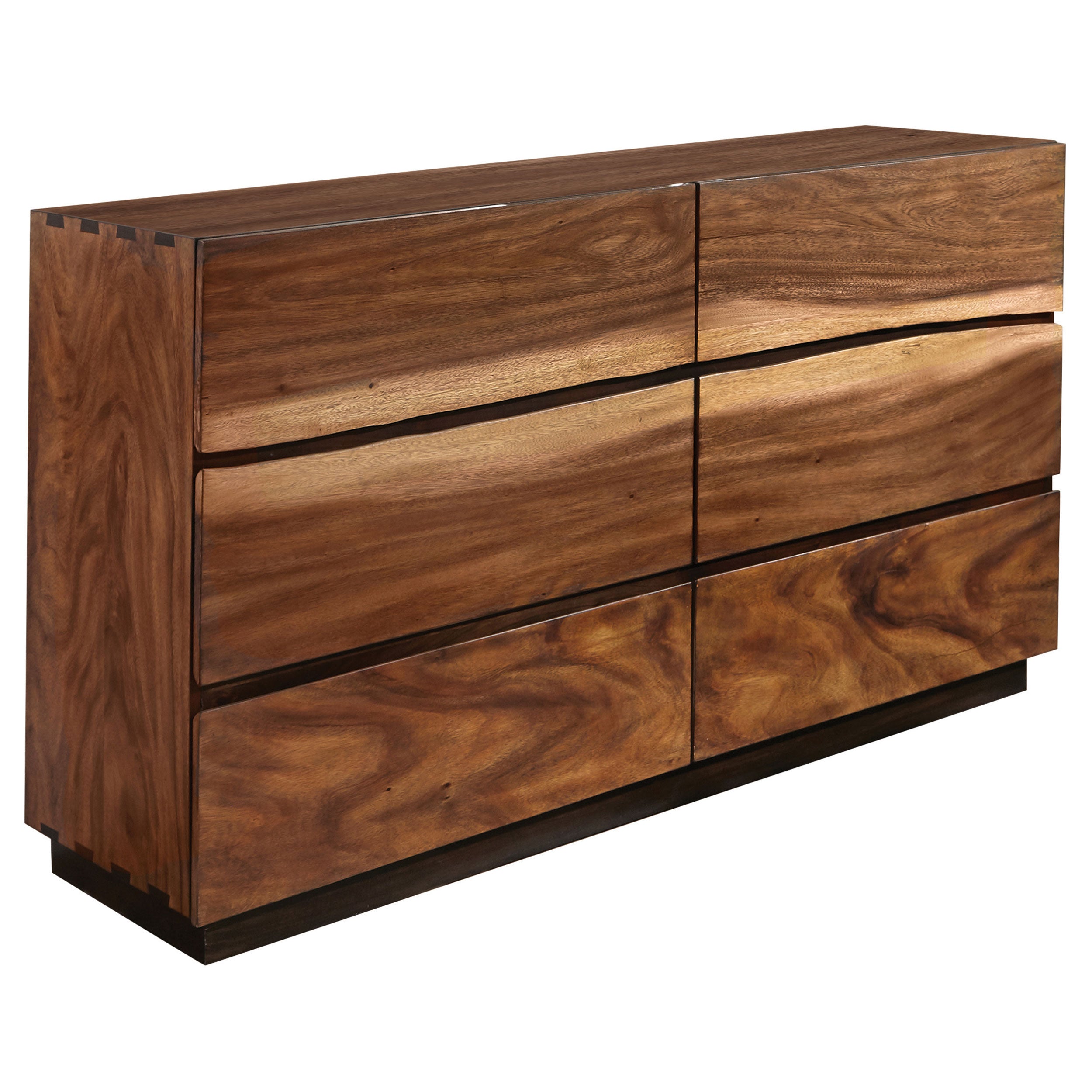 Winslow 6-drawer Dresser with Mirror, Chest, Nightstand and Mirror Smokey Walnut