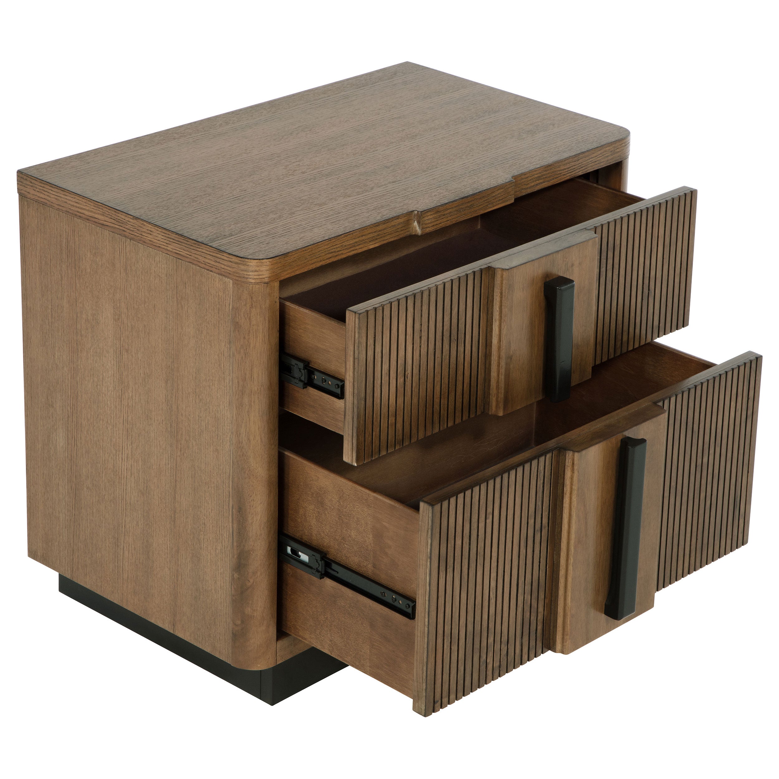 Terrace Ash Brown Dresser with Mirror, Chest, Nightstand