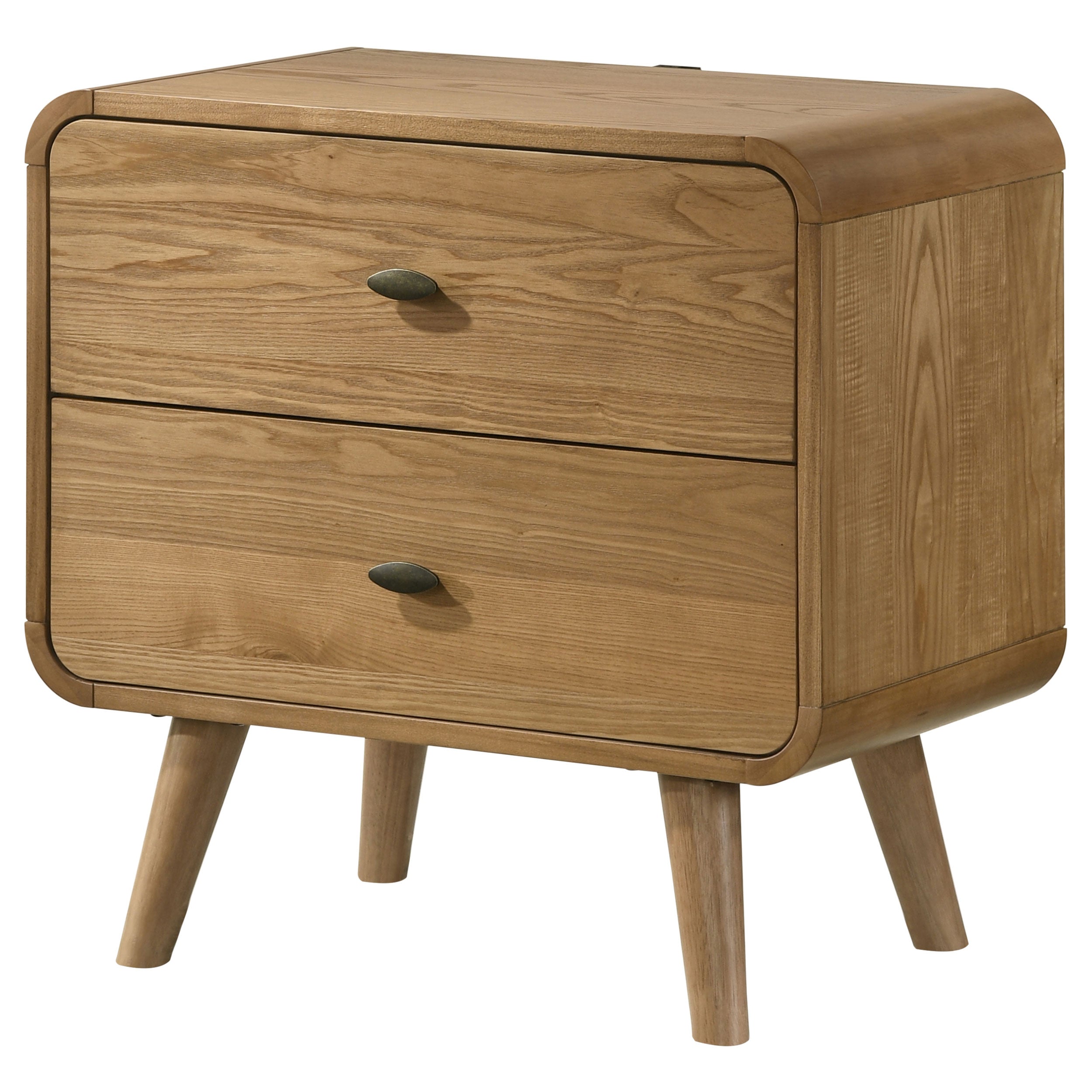 Robyn Light Ash Dresser with Mirror, Chest, Nightstand and Mirror with Natural