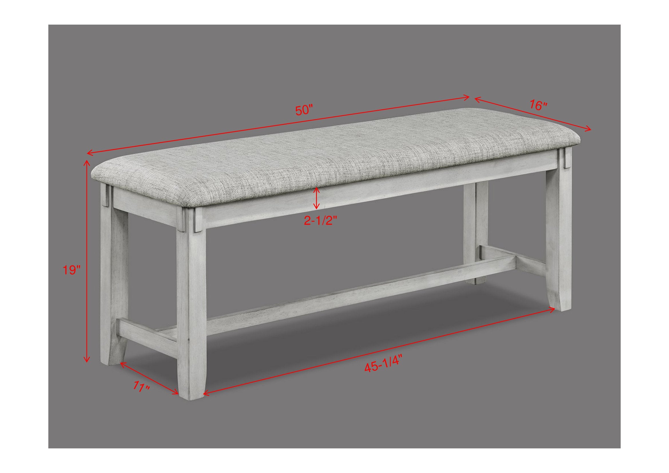Clara Driftwood Table Height 5-Piece Dining Set