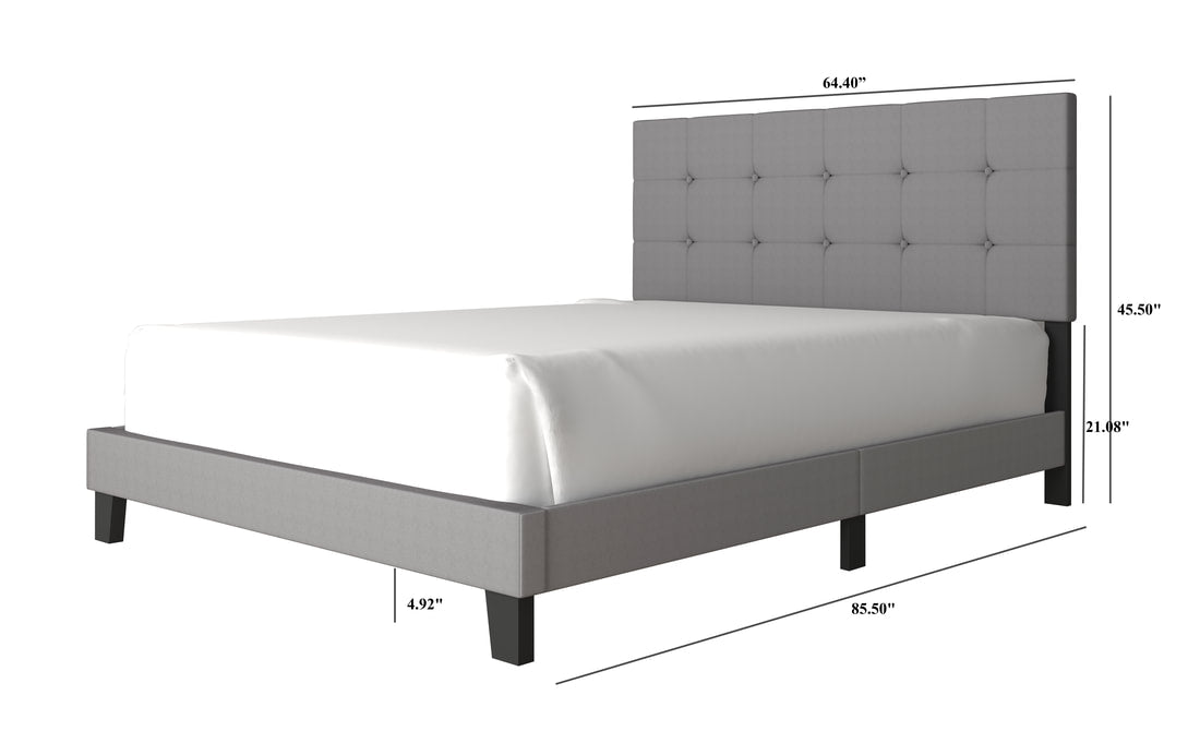 Grey Platform Bed