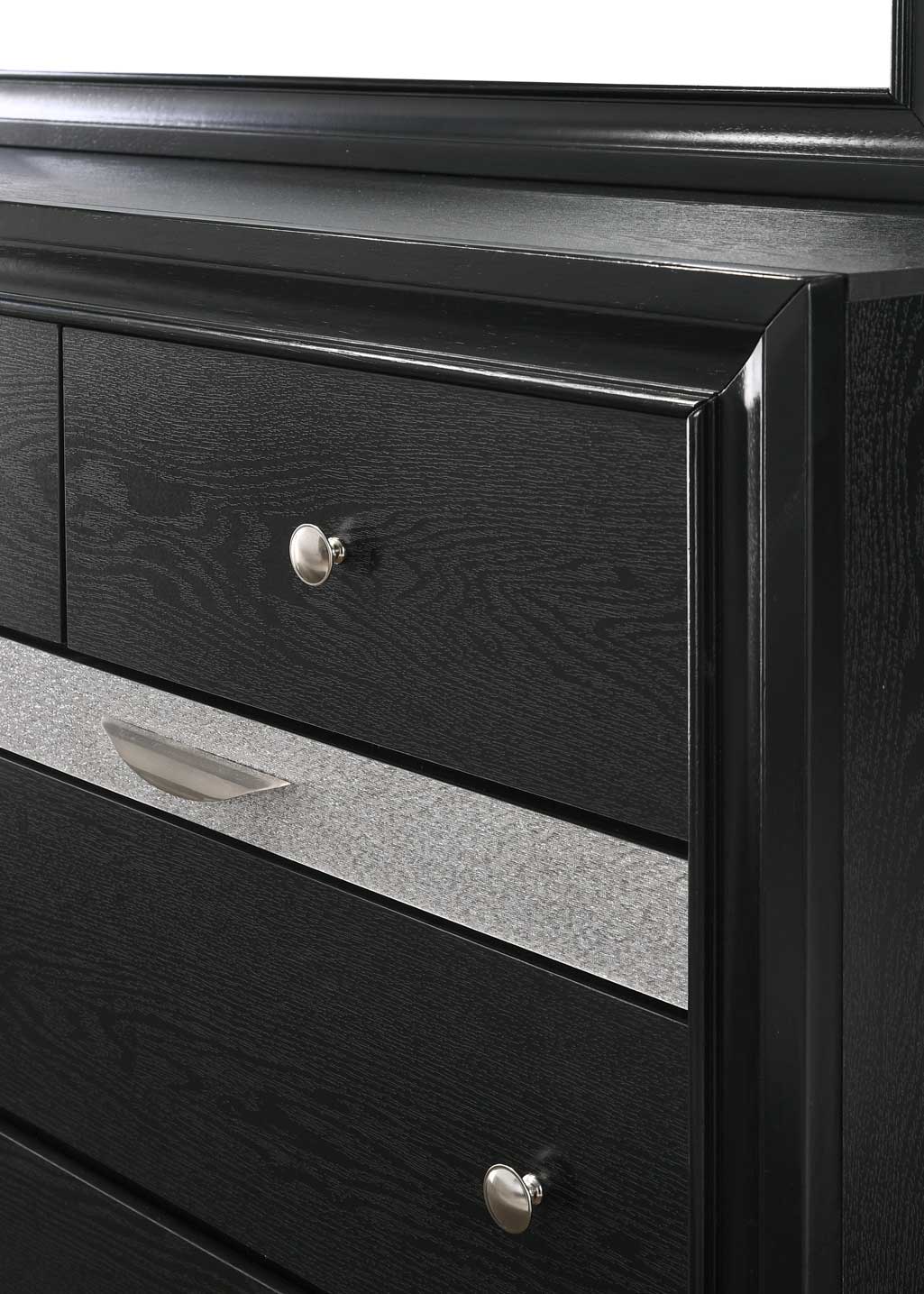 B4670 Regata Black Dresser & Mirror