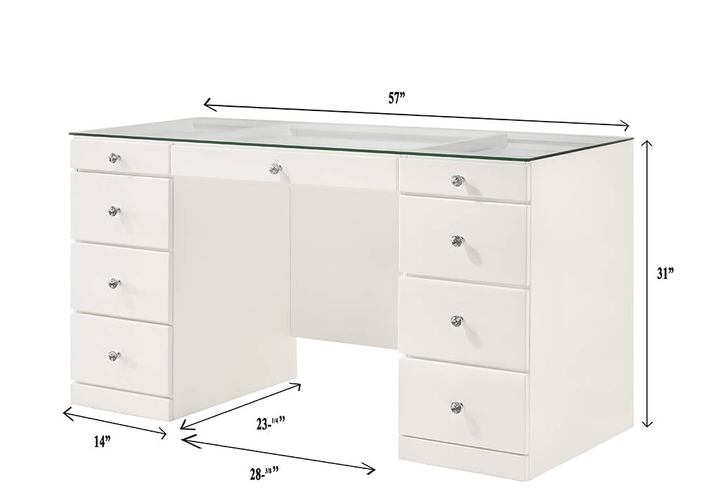 Avery Luxe Vanity Collection High-gloss White