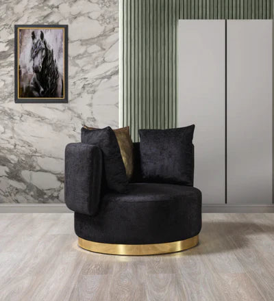 Michelle Black Velvet Chair