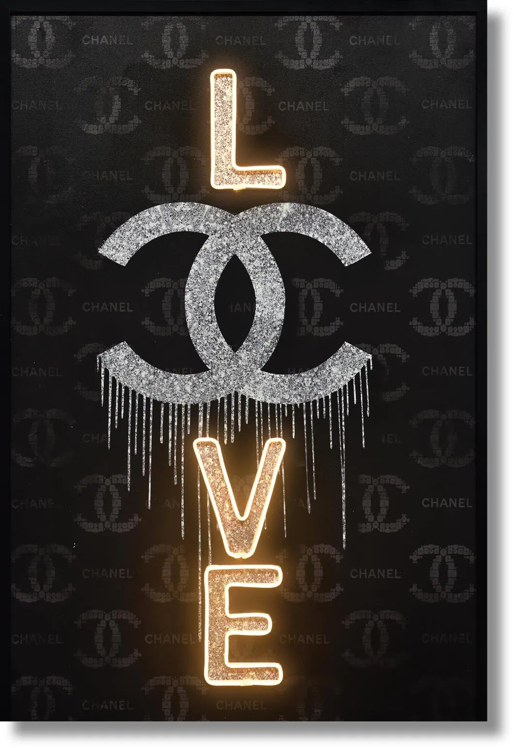 Chanel Wall Art with LED