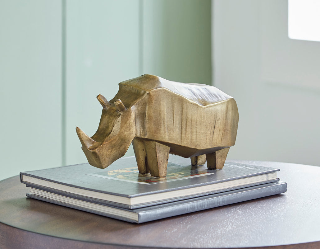 Accent Sculpture - Antique Gold Bison