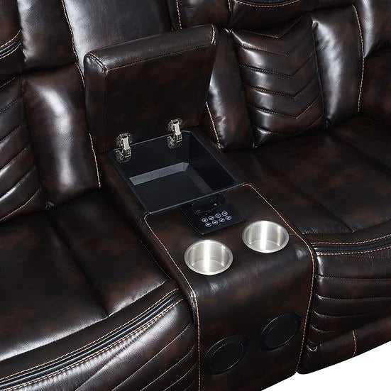 Lucky Charm (Brown) 3-Piece Reclining Sofa, Loveseat, & Chair Set