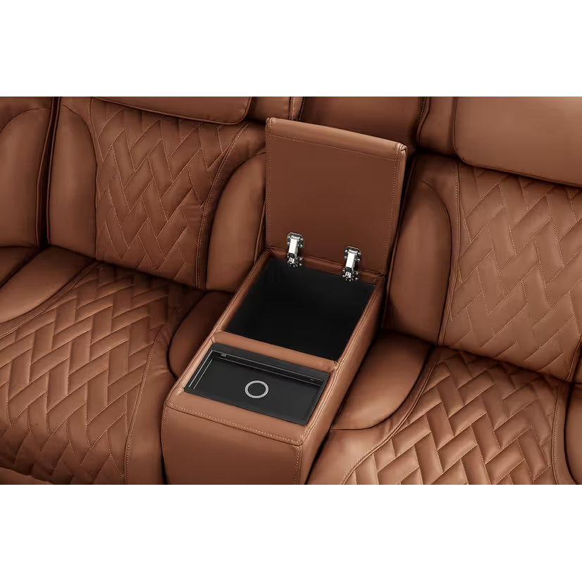Skyline (Brown Caramel)  Reclining Sectional