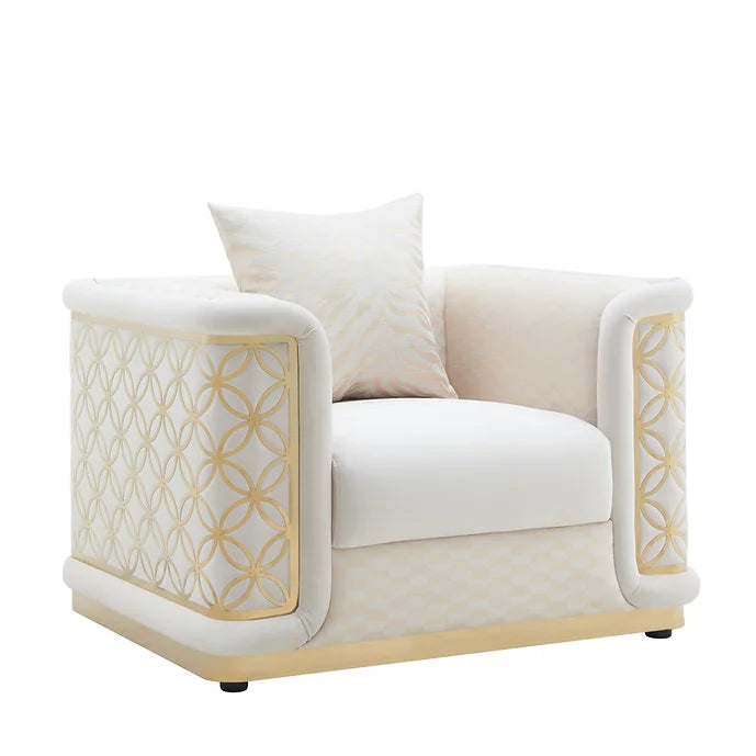 Riya Living Room Set - Cream