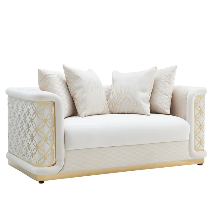 Riya Living Room Set - Cream