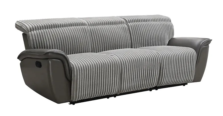 Twist Grey 3 Pieces Reclining Set