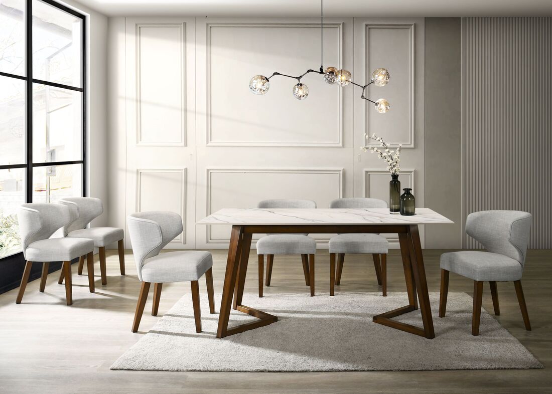 Hamilton Grey 7 Pcs Dining Room Set