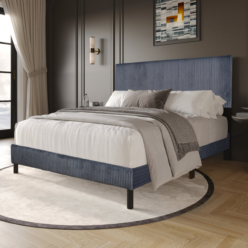 Gray Platform Bed - Full Size