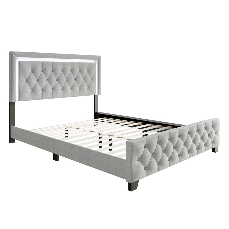 Gray Platform Bed