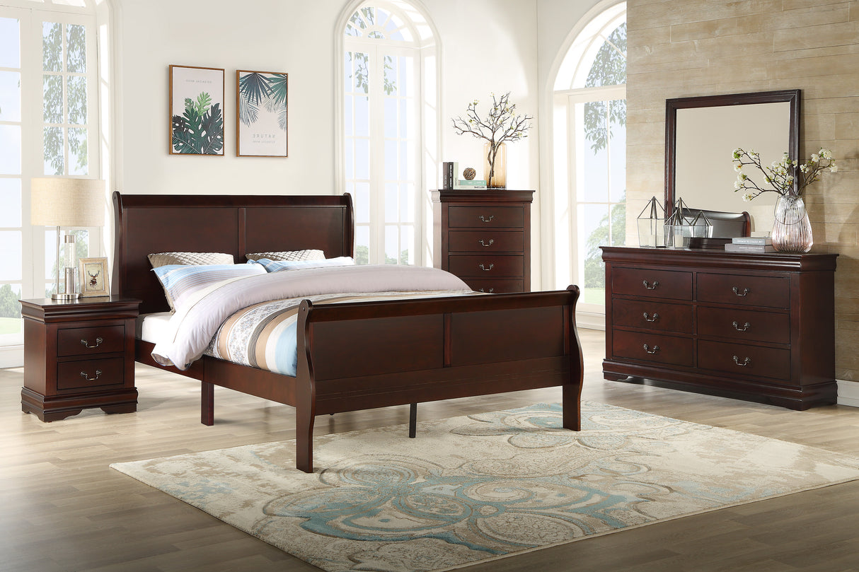 Louis Philip Cherry Bed Frame