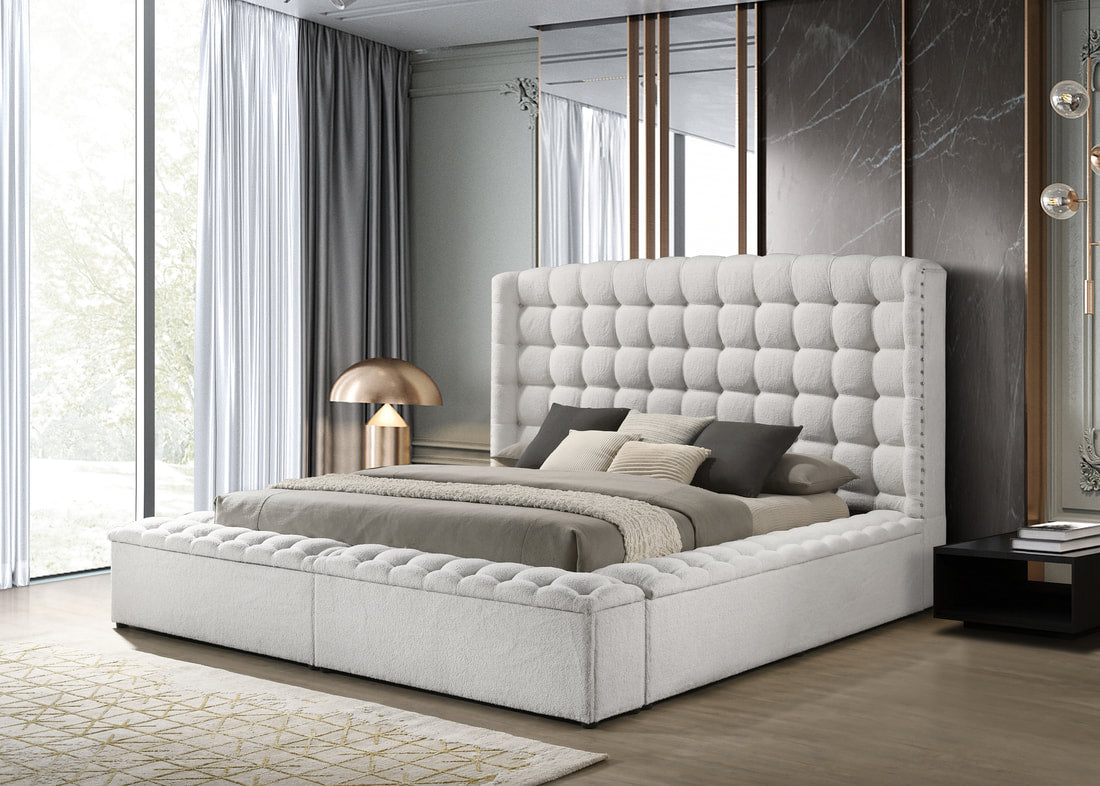 Madonna White Platform Bed