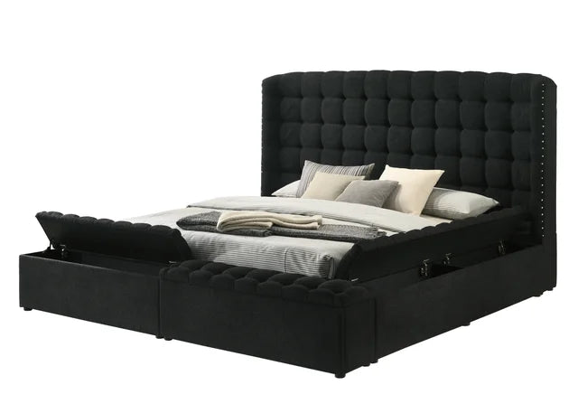 Madonna Black Platform Bed