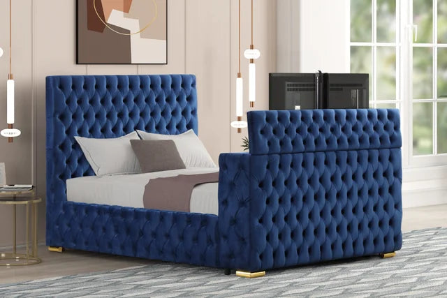 Future Blue Platform Bed