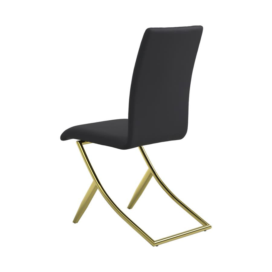 Chanel Upholstered Side Chairs Black