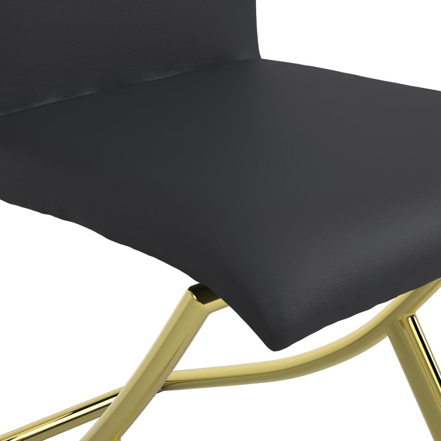 Chanel Upholstered Side Chairs Black