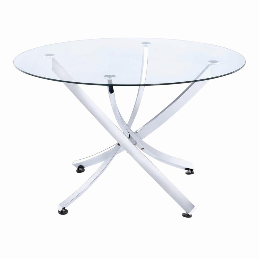 Beckham Round Dining Table Chrome