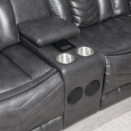 Lucky Charm Grey Reclining Sectional