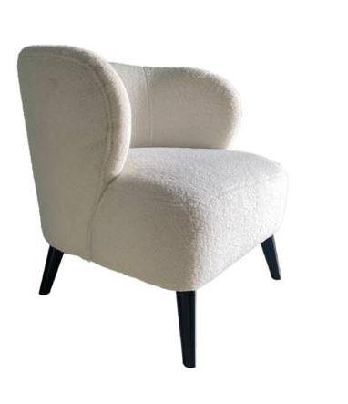 White Boucle Accent Chair