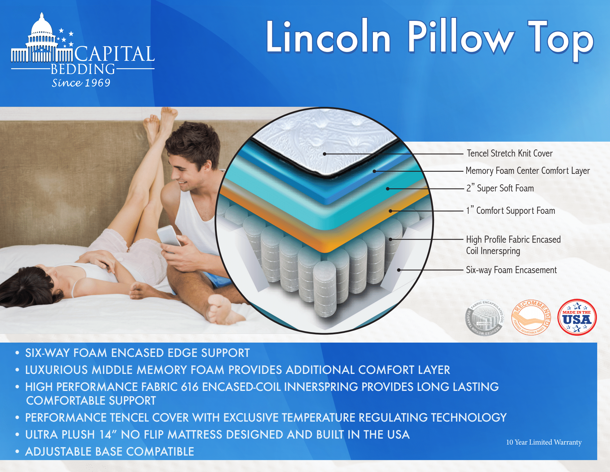 Lincoln Pillow Top Mattress