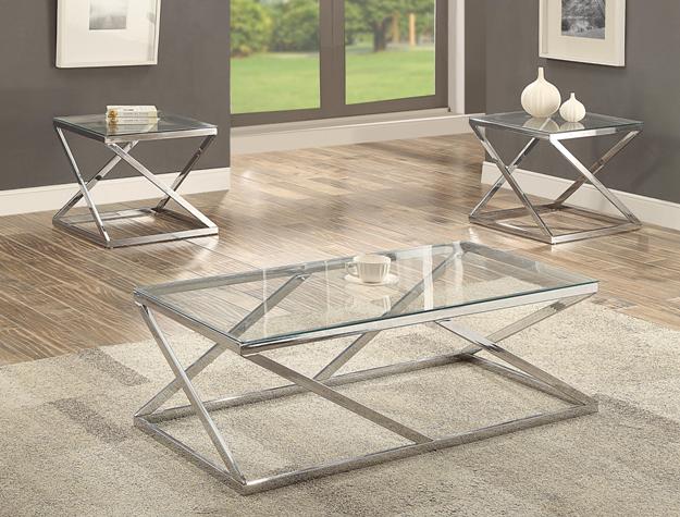 Chase Glass Top 3PC Cocktail Set