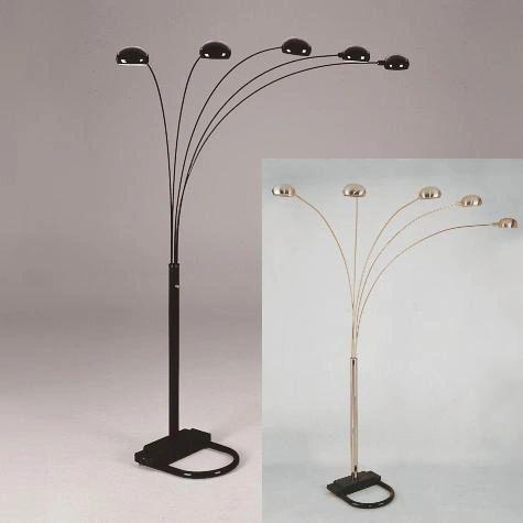 Peacock Black Arc Floor Lamp