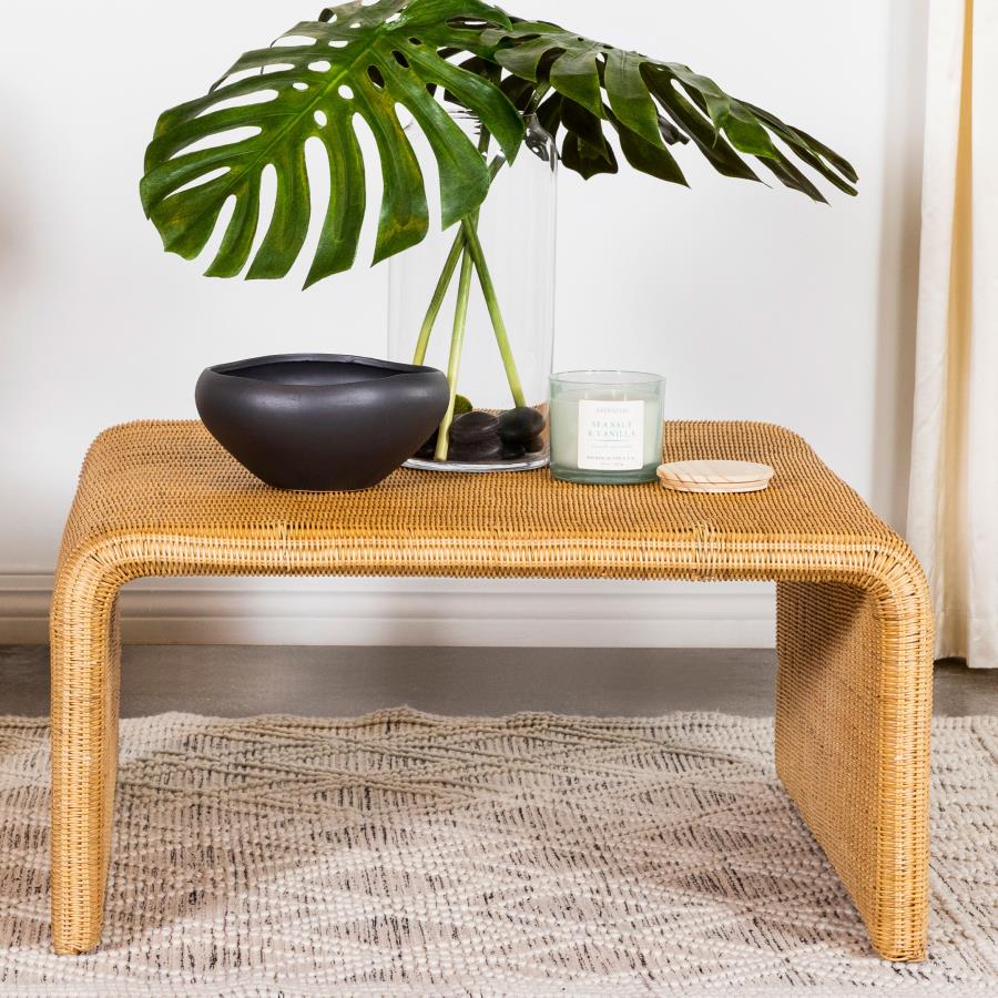 Juanita Square Rattan End Table Natural