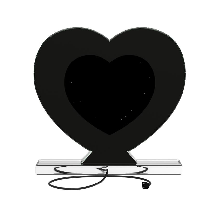 Heart Shape Table Mirror Silver