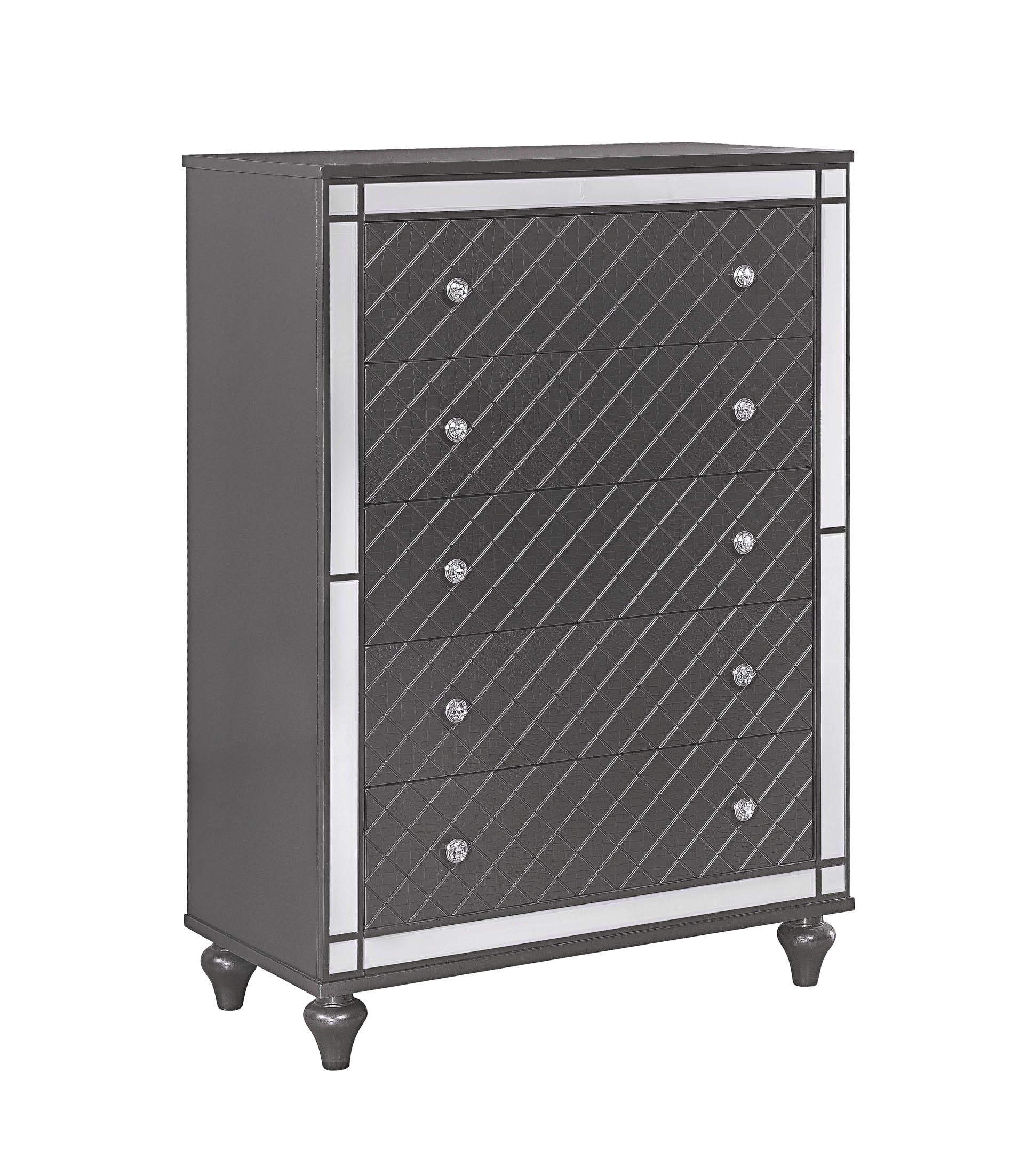 Refino Dark Gray LED Bedroom Set Collection